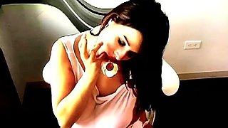 Big boobs webcam slut toys her asshole