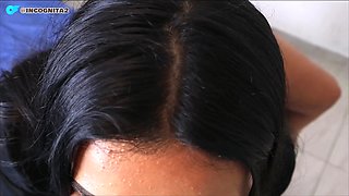 Innocent Brunette Stepsister Tastes Forbidden First Pleasure