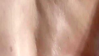 POV Fuck and Creampie - Oiled MILF