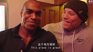 The massage parlor girls are ready to serve their black guest