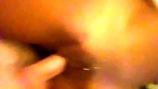 Horny Choco girlfriend pussy licked in close up in POV