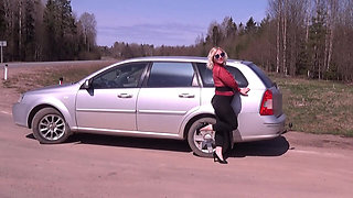 Black Transparent Leggings - Teasing on Road
