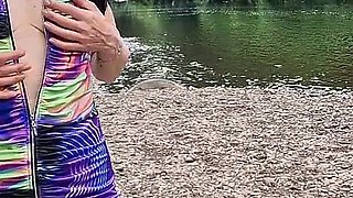Gaping My Pussy Outdoors and Pissing