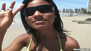 Brazilian hottie's nailed by a large cock