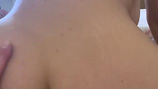 Horny brunette tight teen ass hole for hardcore hammering