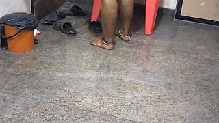 Skirt Wearing Hot Back and Boobs