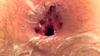 Chubby Russian lesbians fisting and licking hairy assholes in steamy sauna - Amateur BBW anal gaping