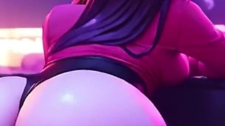 Cosplay. Bouncing Ass