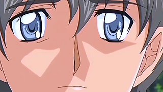 Sexy anime maid sucks dick
