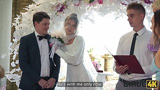 Bride’s anal wedding with the bold master of ceremony while the groom to be watches