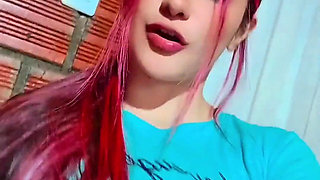 Cute Girl Changes Her Panties in Front of the Mirror