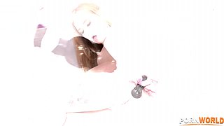 Young Slut Baby Kxtten Stretched Out in Wild DP with Repair Men GP2394