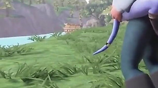 Elf Fucking a Draenei Girl in the Land of Azeroth - Warcraft Porn Parody