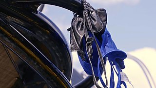 Brunette Teen Bondaged Outdoors