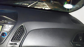 Mature stepmom with sexy legs in heels in the car with her younger stepson