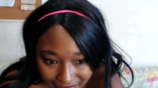 Black Girl With Big Tits Plays With Sex Toy