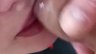 Blowjob with Buttplug and Cum on Face