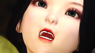 Hot sex! Beautiful young queen gets fucked hard by a Google green monster in the mystical cave