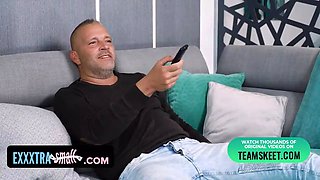 Exxxtra petite - little female her bf on his favorite game so he takes back the control