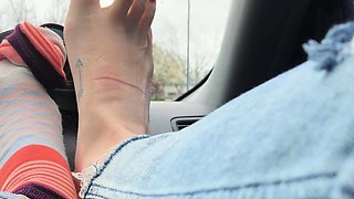 Maitresse Madelines solo foot fetish POV