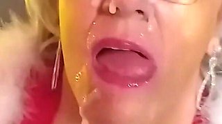 German Grandma Celebrates the Hottest Christmas with Lots of Fun