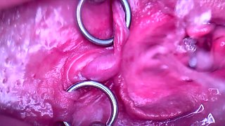 Extreme Close up Pee and My Pierced Pussy and Clit Compilati