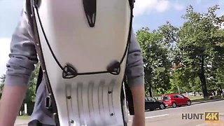 Hunt4k. tourist for money let tricky fellow stretch girlfriend all over bed