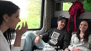 Swinger Action In Train: Big Tits, Big Ass  Blowjob Porn