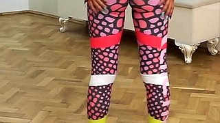 Glamour babe with big boobs masturbates in lingerie