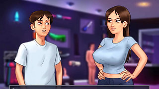 Summertime saga: stepbro helps his stepsis to buy sex toys and ended up with an unexpected throat pie ep 62