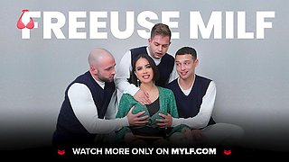 Mylf - Gorgeous Stepmom With Big Puffy Tits Anissa Kate Wraps Her Lips Around Stepson s Hard Cock