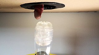 Amateur glory hole bj skank loves cum