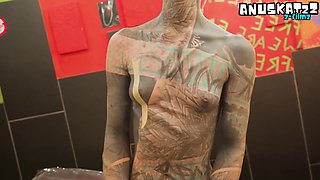 Anal Sex While I Get My Nipple Piercings - Tattoo Girl Get Extreme Piercing - Lily Lu