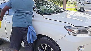 Jamdown26 - The Car Wash Attendant Cleaned My Car And Jerked Off In My Panty In The Parking Lot (kinky Hijab Pov) With Bbw Ssbbw
