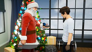 Bondage fun with MissKitty2K in Milfy City Christmas episode