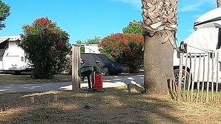 Kinky Couple Games at French Nudist Beach Campsite