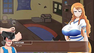 Steamy adventure with Nami's hot tightness and Makino's big tits by Loveskysan69real