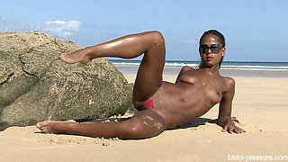 Isabella Chrystin on beach