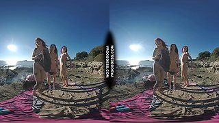 Cheri Josie Poppy Early Spring Nude Beach On A Cold Vacation Day