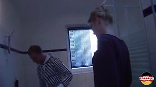 A Slim Blonde Whore From Germany Gets A Quick Fuck Before A Shower