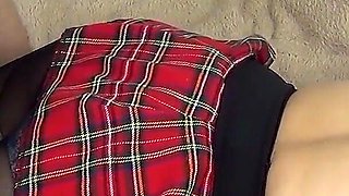 Reverse footjob on this bitch with a cool ass