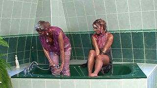 Fetish lesbians toy ass and lick pussy hard