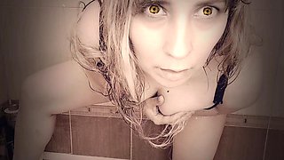 Halloween 2024 She Masturbates in the Bathroom in Wet Clothes