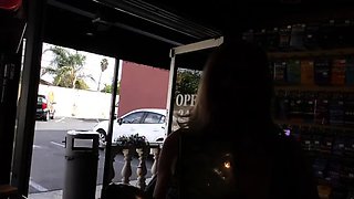 Big titted glory hole blowjob slut fucks and loves facial