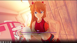 Neon Genesis Evangelion hentai adventure with cartoon sex action