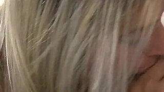 Stunning Blonde Sucking Dick and Fucking Hot in Gloryhole!