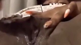 Stimulating My Clit Fucking My Pussy with Wand Vibrator Squirting Orgasm