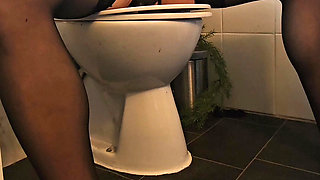 Sissy in Stockings Rides Her Dildo Pt2