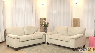 Daddy4k. powerful guy bangs gullets and pussies of 2 teenage