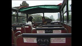 Two Amazing MILF Get Fucked Hard by Their Boyfriend on Top of the Bus